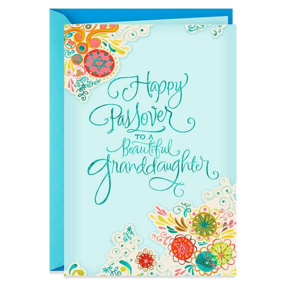 Rejoice, Renew and Remember Passover Card for Granddaughter, , large image number 1