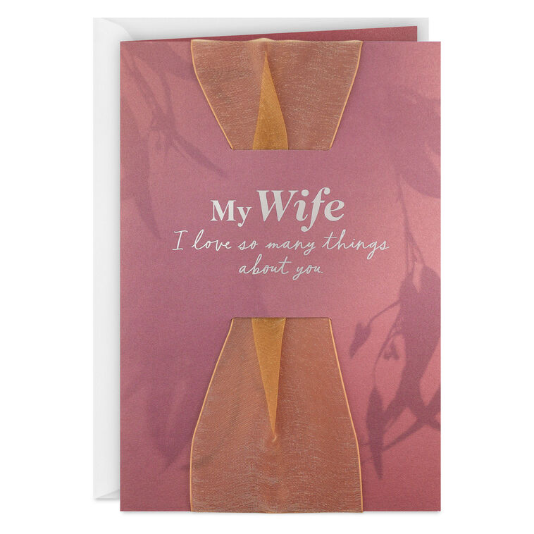 I Love So Many Things About You Birthday Card for Wife