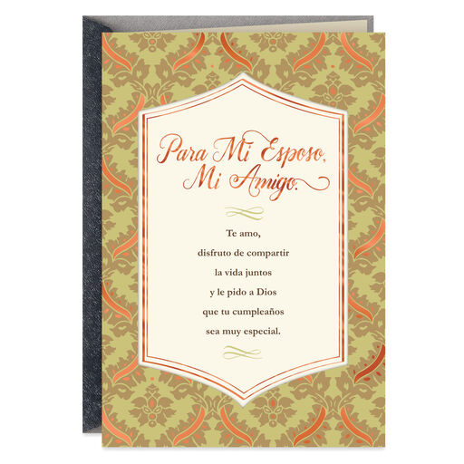 Husband and Friend Spanish-Language Religious Birthday Card, 