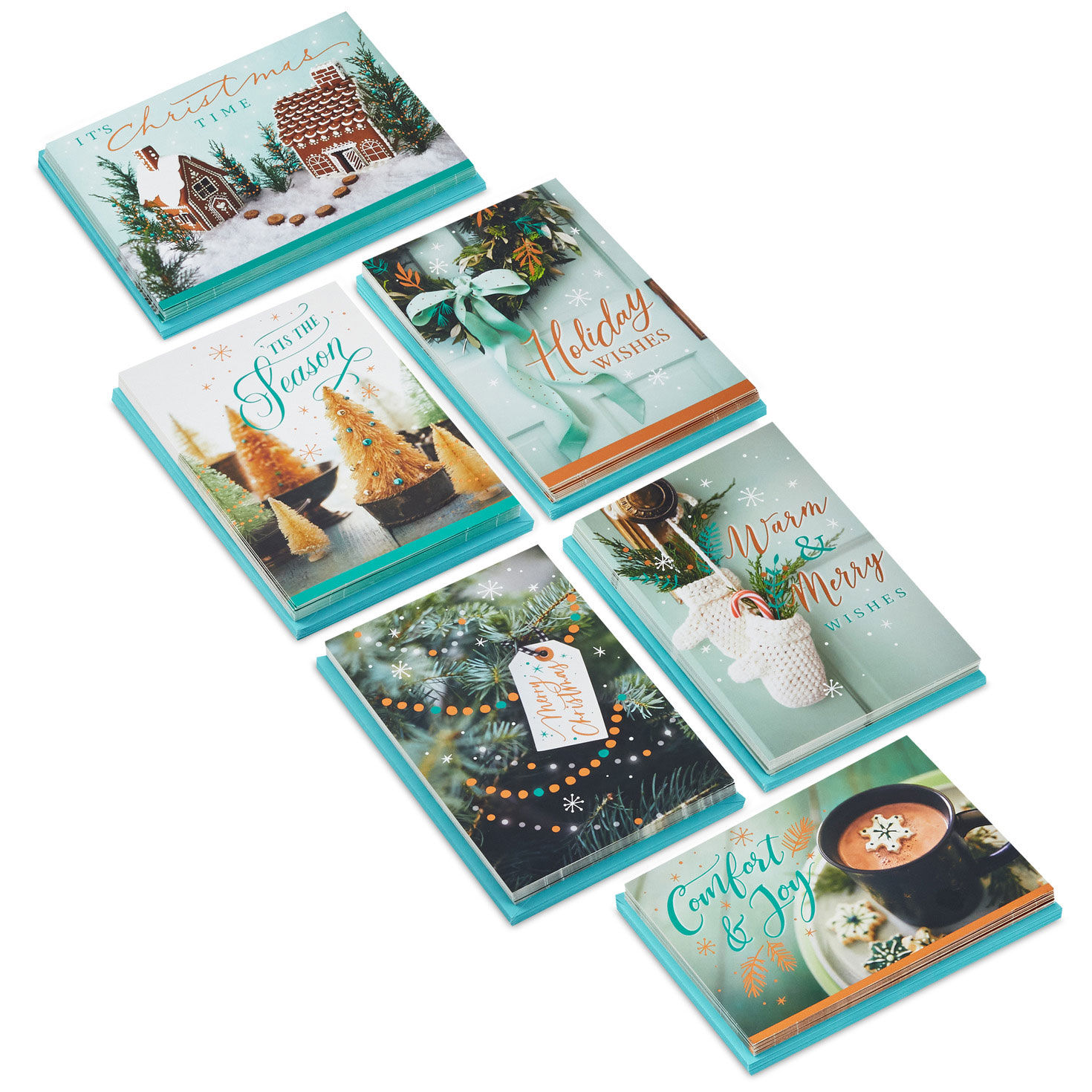 Warm and Comforting Assorted Christmas Cards, Box of 72