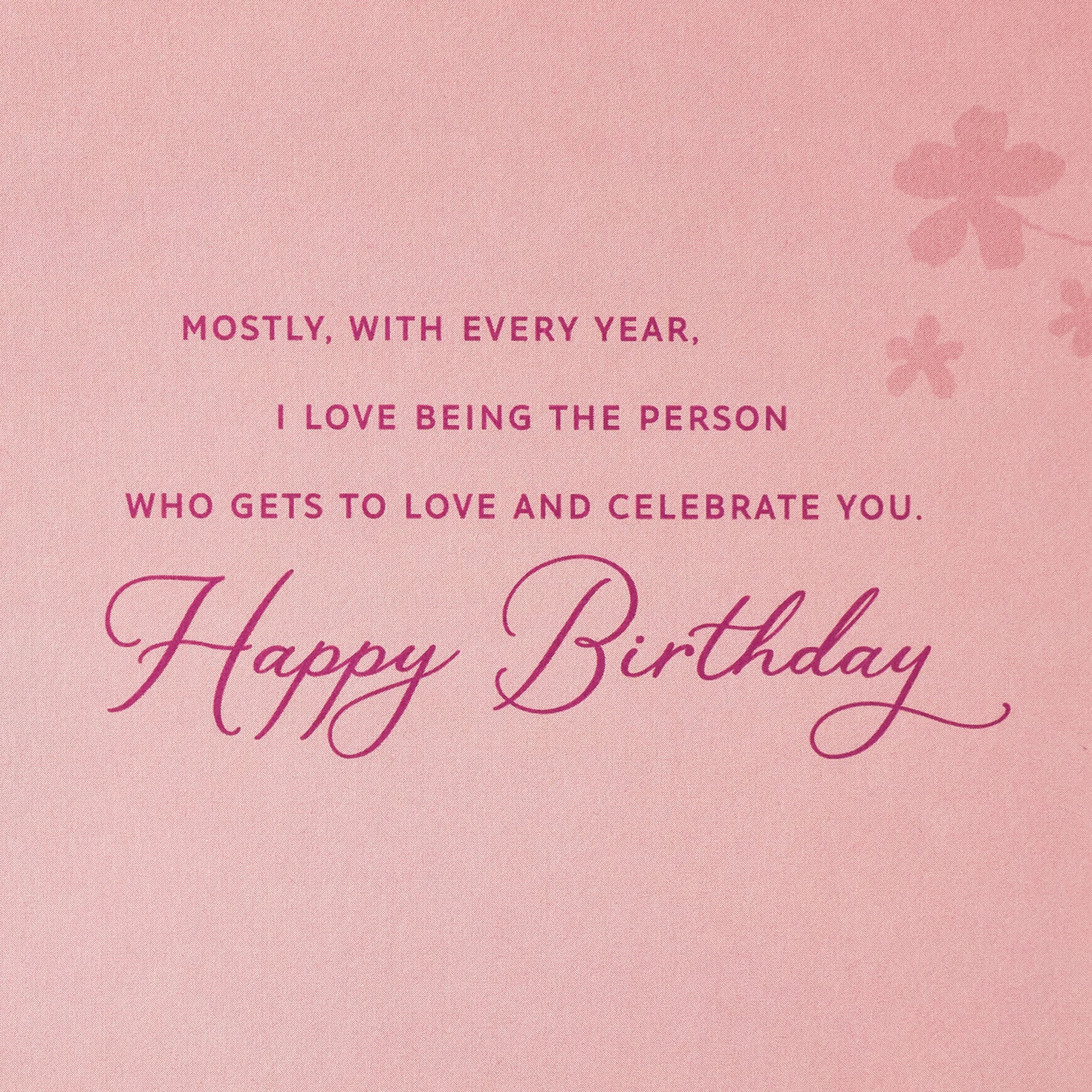 Pink and Gold Heart and Flowers Wife Birthday Card Sentiment image number 3
