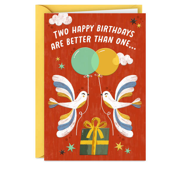 Wishing Both of Us Good Times Shared Birthday Card