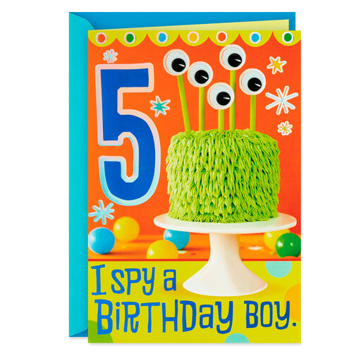 Monstrous Fun 5th Birthday Card, 