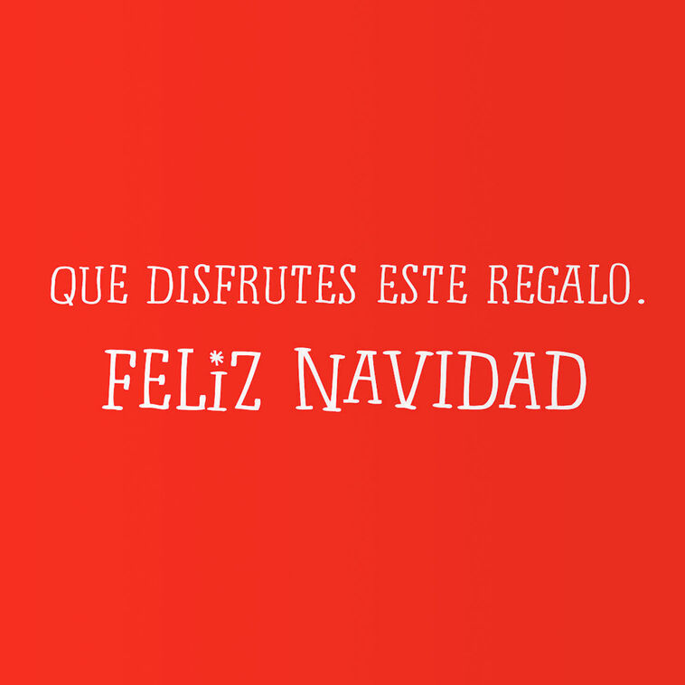 Snowman Spanish Gift Card Holder Christmas Card Sentiment image number 2