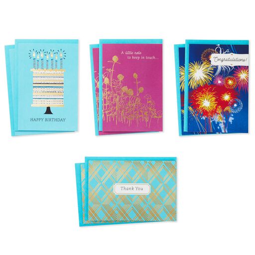 Colorful Celebration Assorted All-Occasion Cards, Pack of 8, 