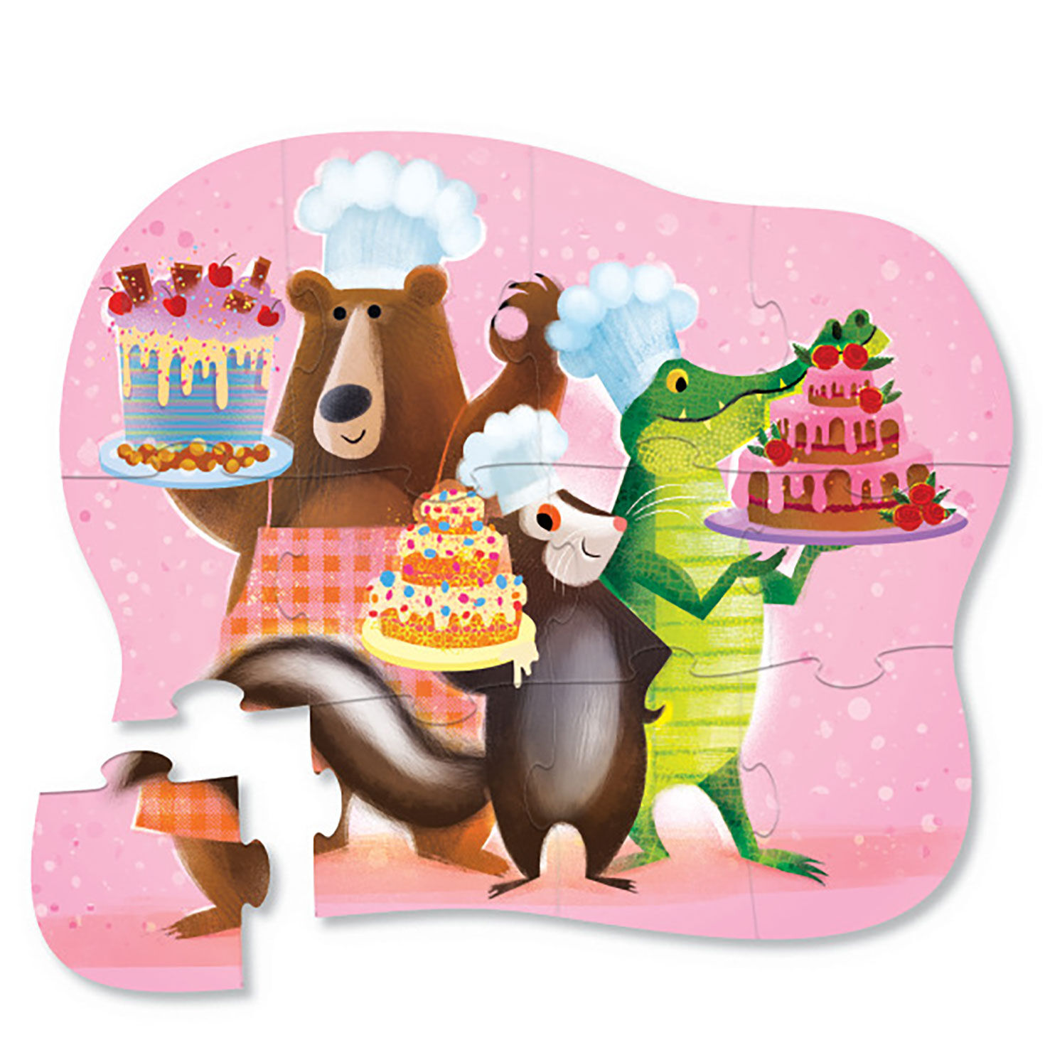 Crocodile Creek Animal Bakers 12-Piece Puzzle front image number 2