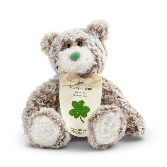 Demdaco Lucky Mini Giving Bear, 8.5"