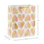 Pink and Gold Hearts on White Large Gift Bag measurement image number 3