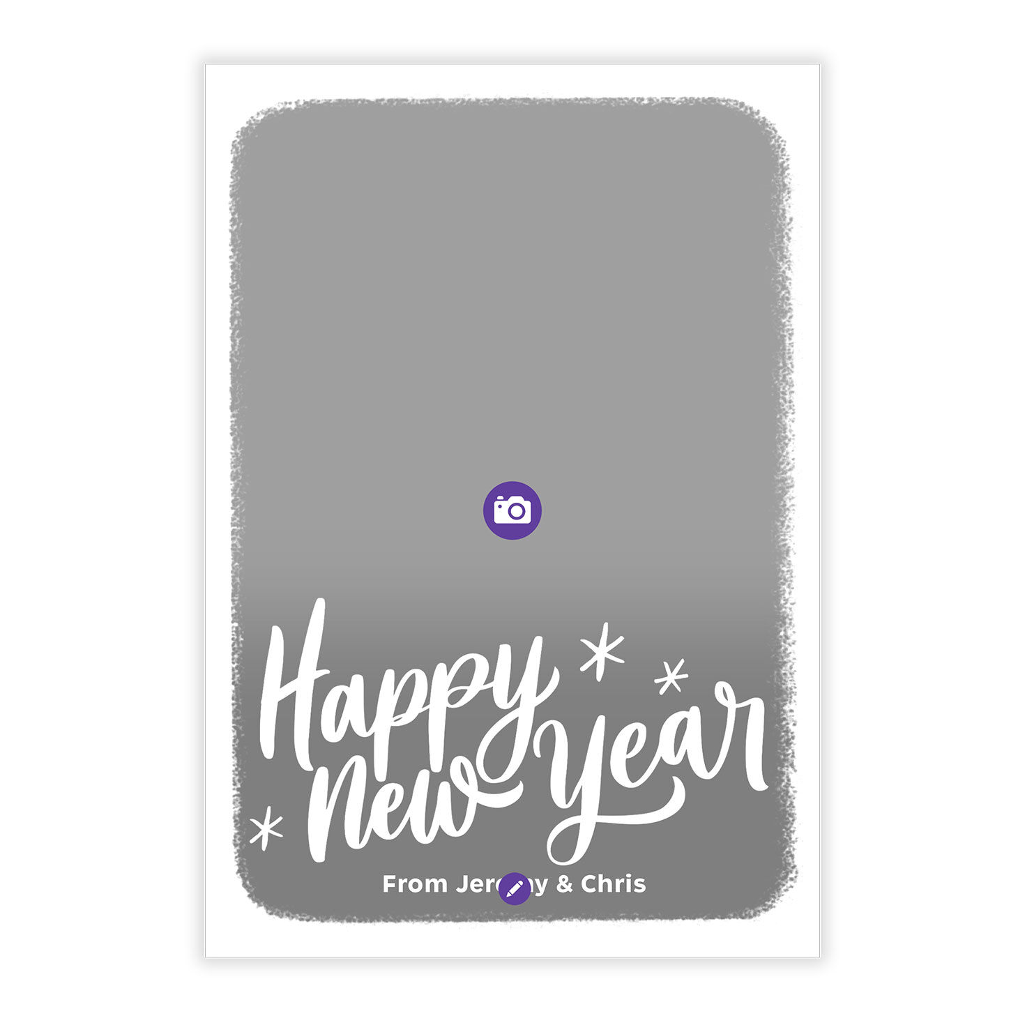 White Frame Flat New Year Photo Card, , large image number 5