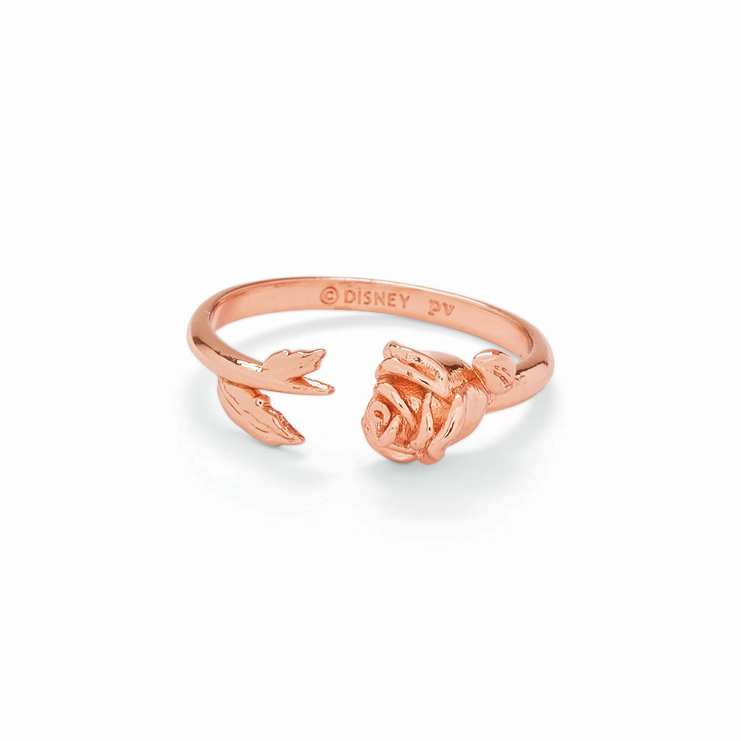 Pura Vida Rose Gold Floral Stackable Ring - Sterling Silver Flower Band Sizes 5-9