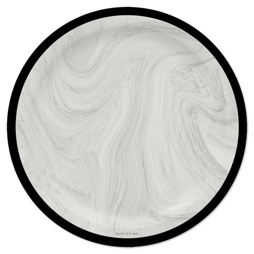 Gray and White Marbled Dessert Plates, Set of 8, 
