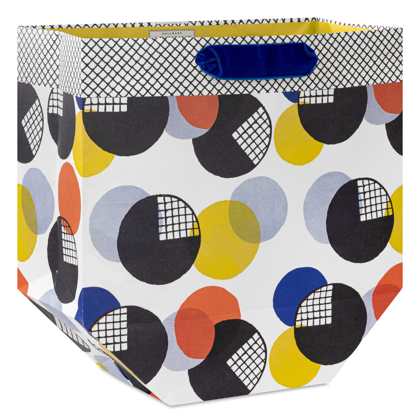 Archives Multicolor Circles on White Large Gift Bag Back image number 6