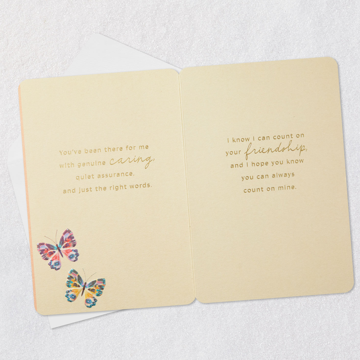 Two Butterflies Friendship Card for Her Open card with envelope image number 4