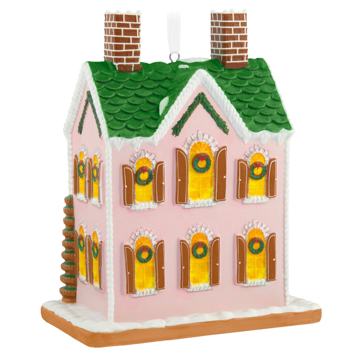 Fancy Gingerbread House Keepsake Ornament Back image number 6