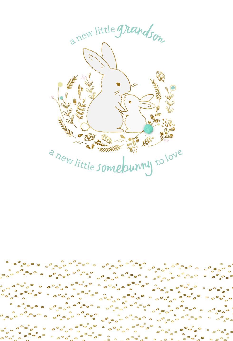Somebunny to Love New Baby Boy Card for Grandparents