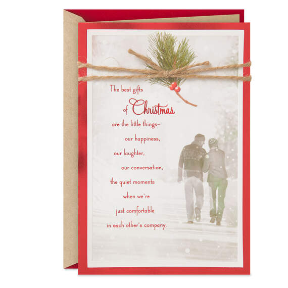 The Best Gifts Romantic Christmas Card