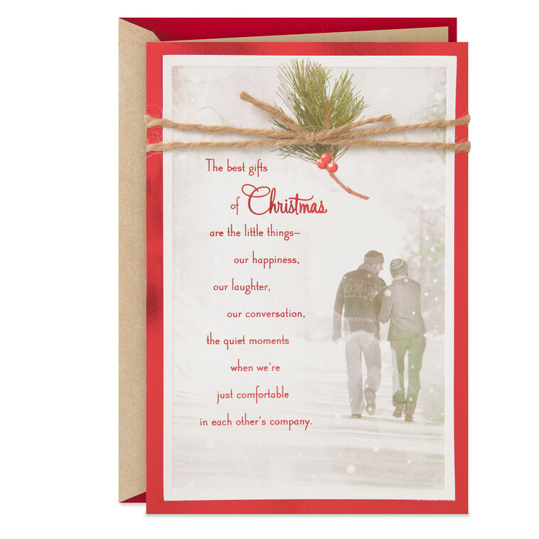 The Best Gifts Romantic Christmas Card