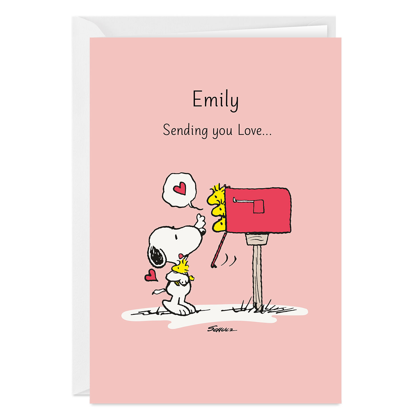 Peanuts® Snoopy Sending Love Custom Card