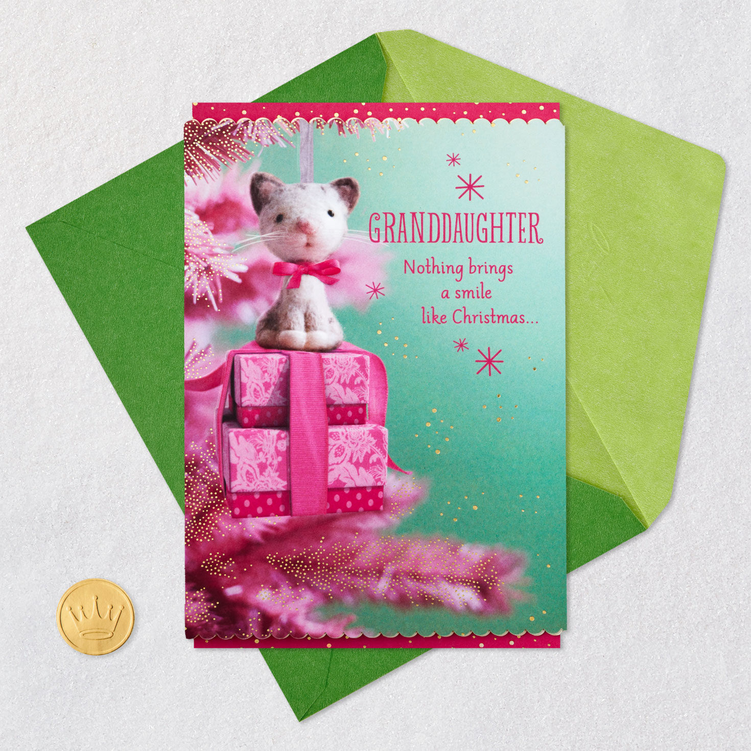 Joy, Pride and Love Christmas Card for Granddaughter, , large image number 5