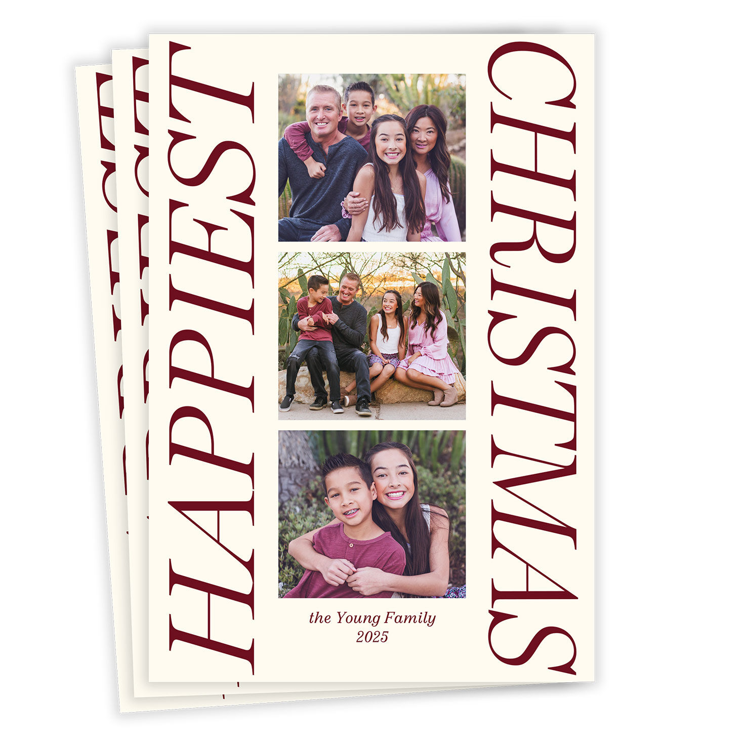 Happiest Flat Christmas Photo Card