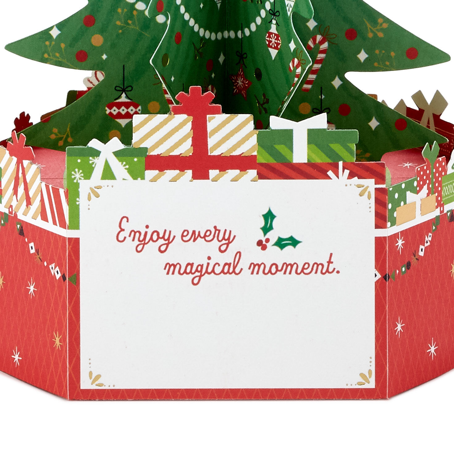 Decorated Tree 3D Pop-Up Christmas Card Sentiment image number 3