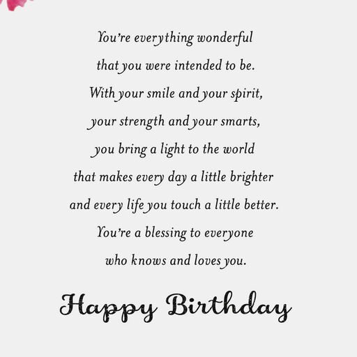 You Bring a Light to the World Birthday Card, 