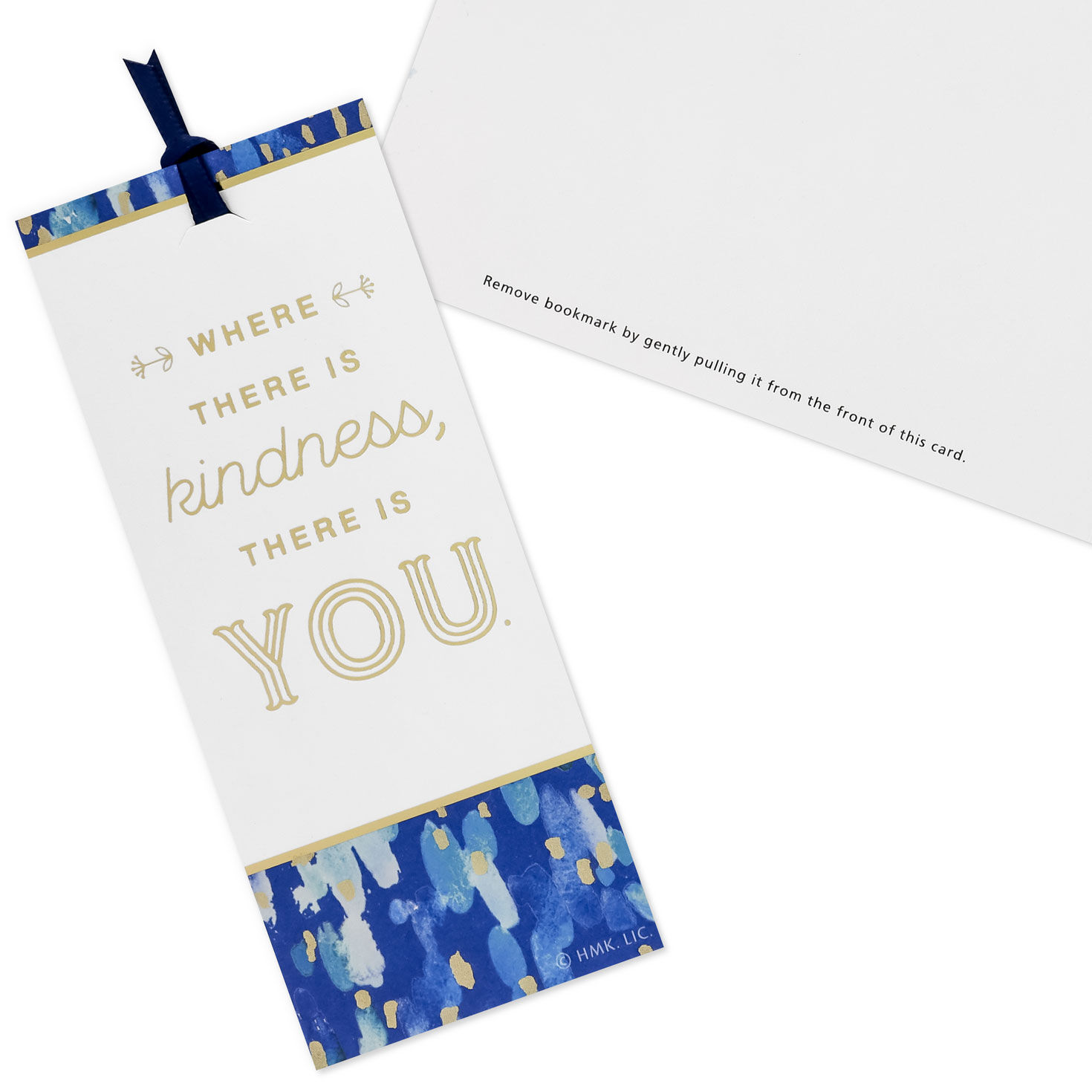 Blue Watercolor Thank You Card and Ribbon Bookmark attachment image number 5
