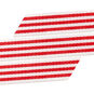 Red and White Striped Holiday Ribbon up close detail image number 4