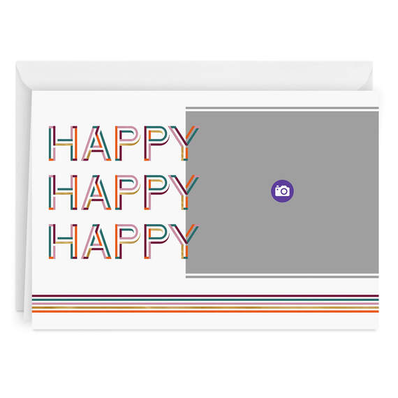 Happy Happy Happy Folded Photo Card, , large image number 6