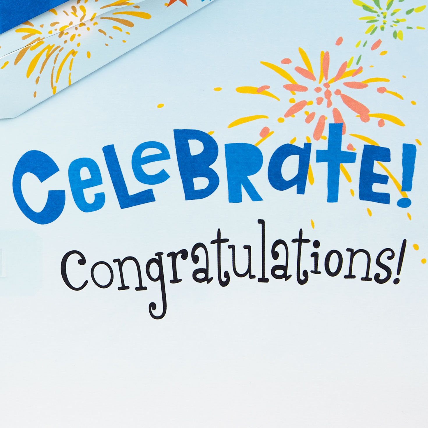 Cartoon Cat with Party Horn Musical Graduation Card Sentiment image number 3