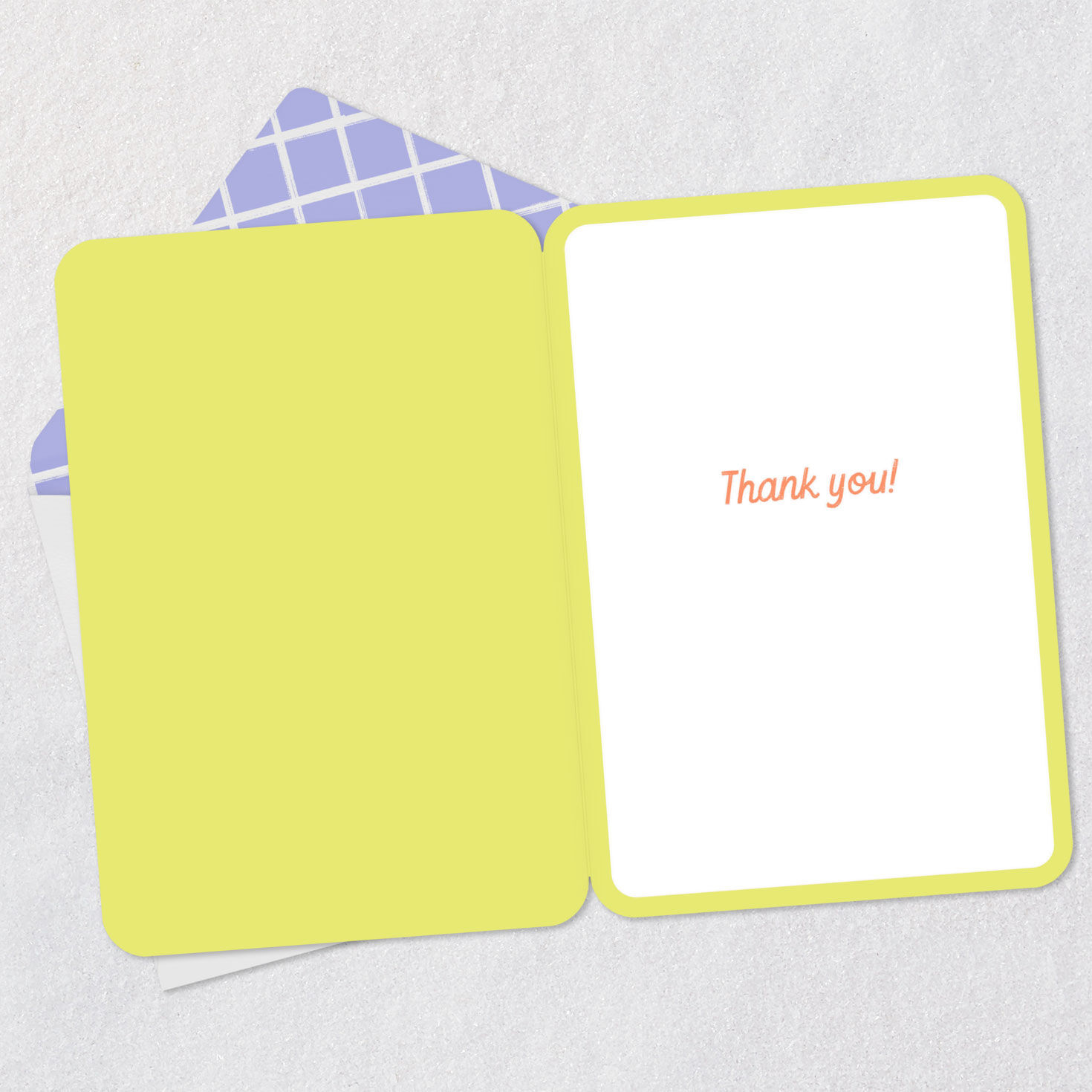 Cat Sitting in a Box Funny Thank You Card Open card with envelope image number 3