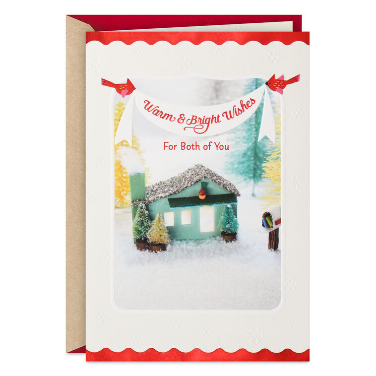 Warm and Bright Wishes Christmas Card for Both