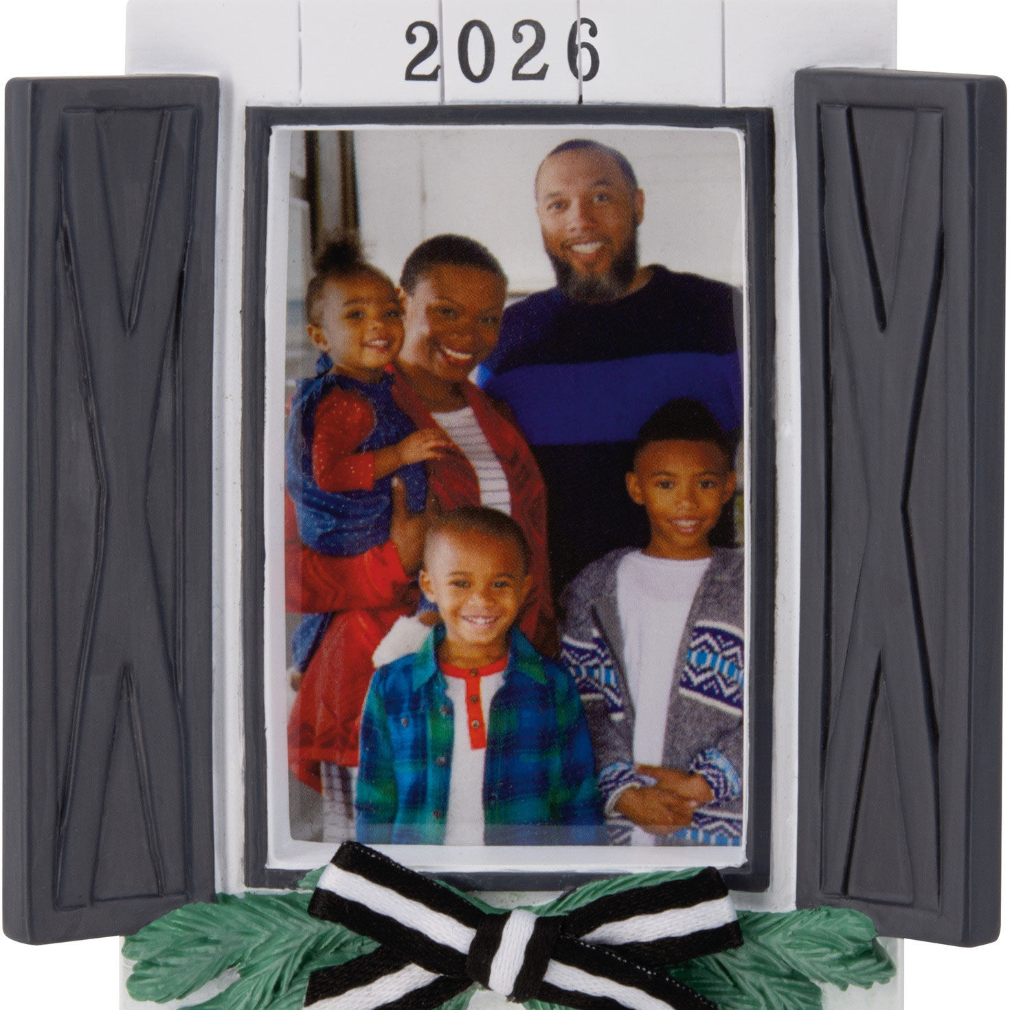 Festive Window Photo Frame Christmas Ornament closeup view image number 5