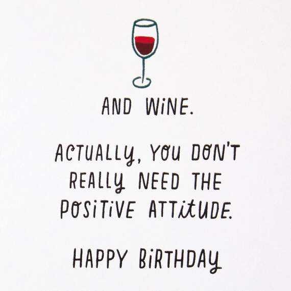 All You Need Is Wine Funny Birthday Card, , large image number 2