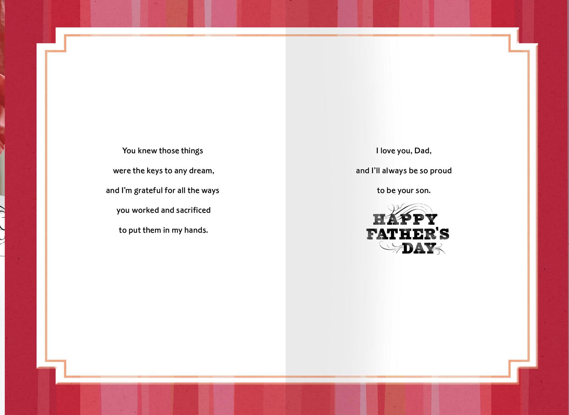 Proud to Be Your Son Father's Day Card