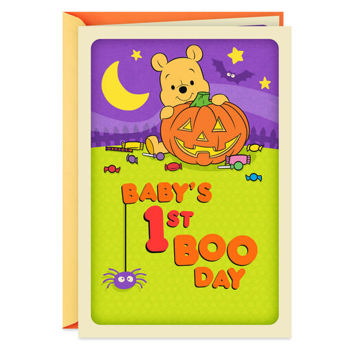 Disney Winnie the Pooh Baby's First Halloween Card, 