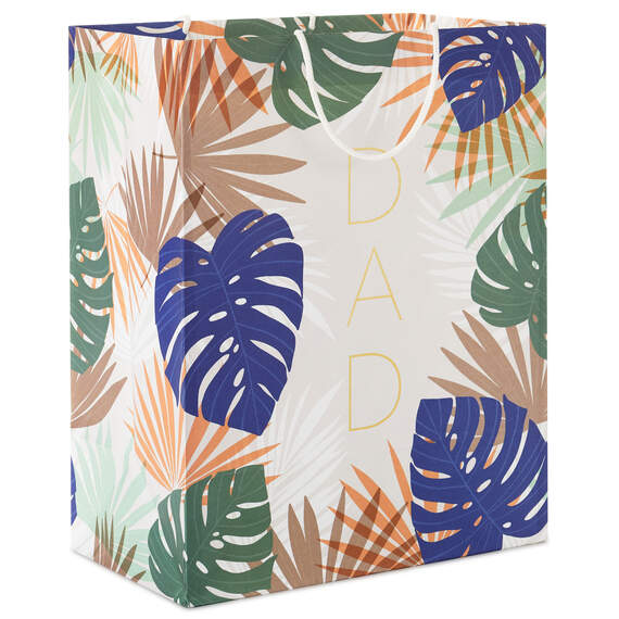 13" Monstera Palm Leaves Large Father's Day Gift Bag