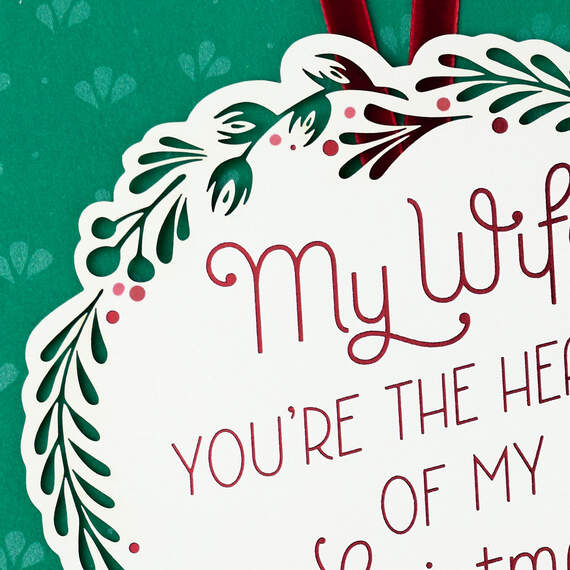 You're the Other Half of My Heart Christmas Card for Wife, , large image number 5