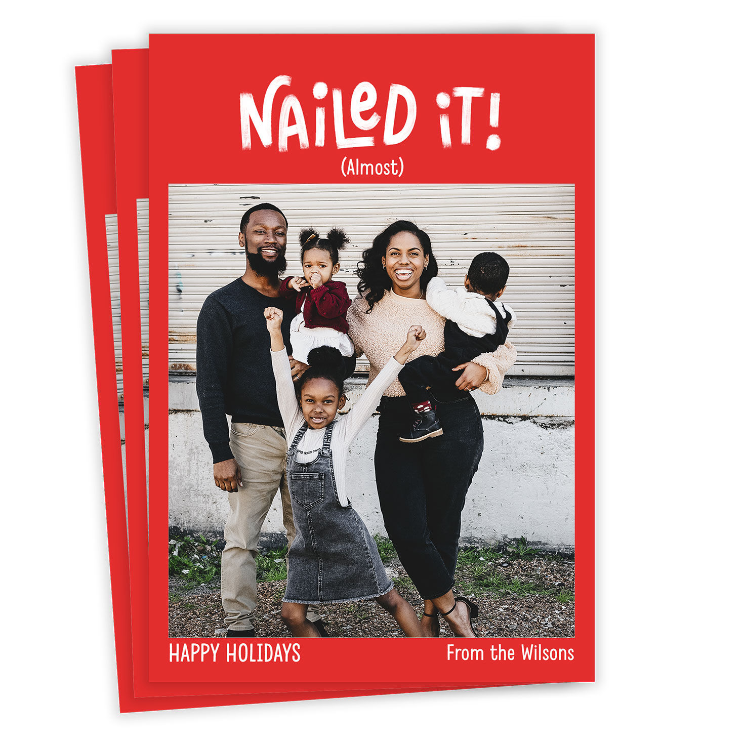 Nailed It Funny Flat Holiday Photo Card