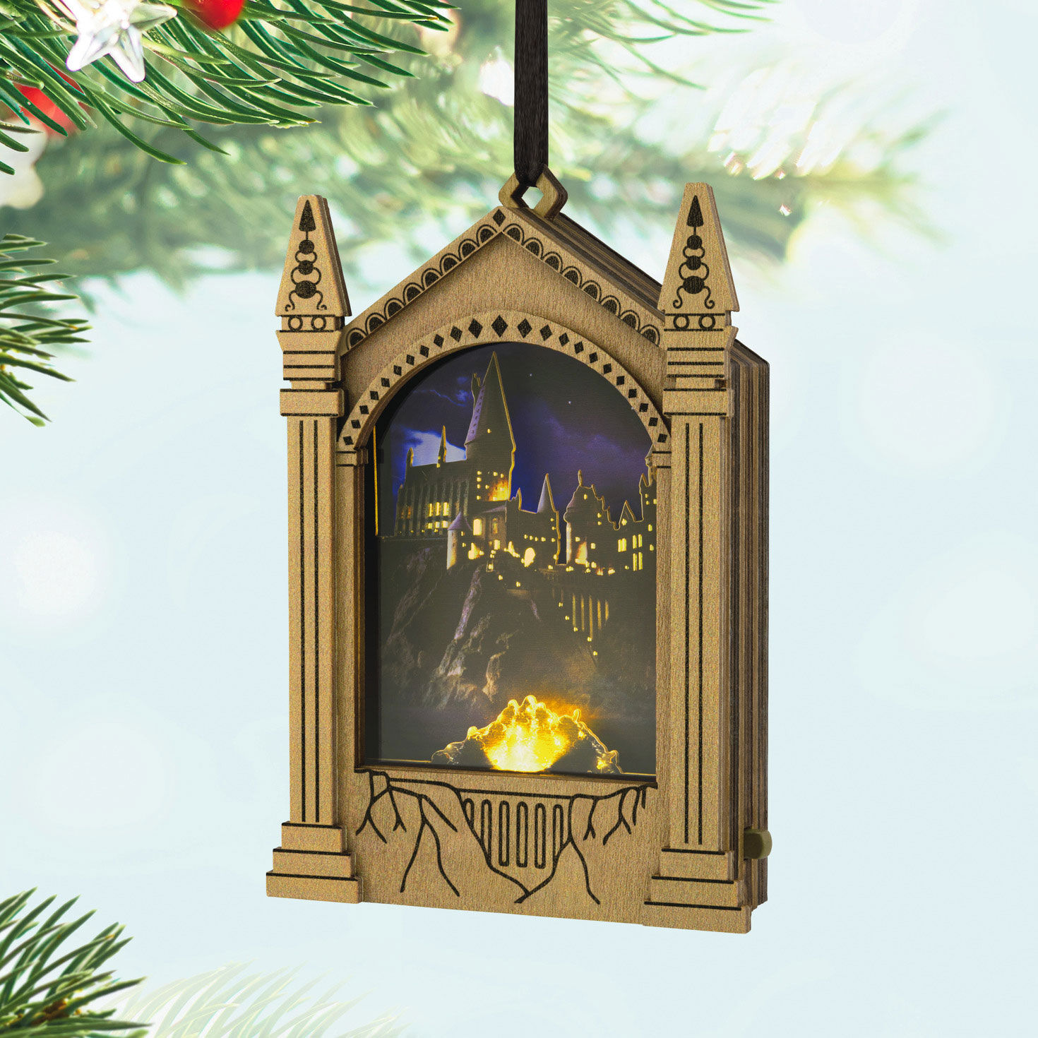 Harry Potter Hogwarts Keepsake Ornament hanging on tree image number 2