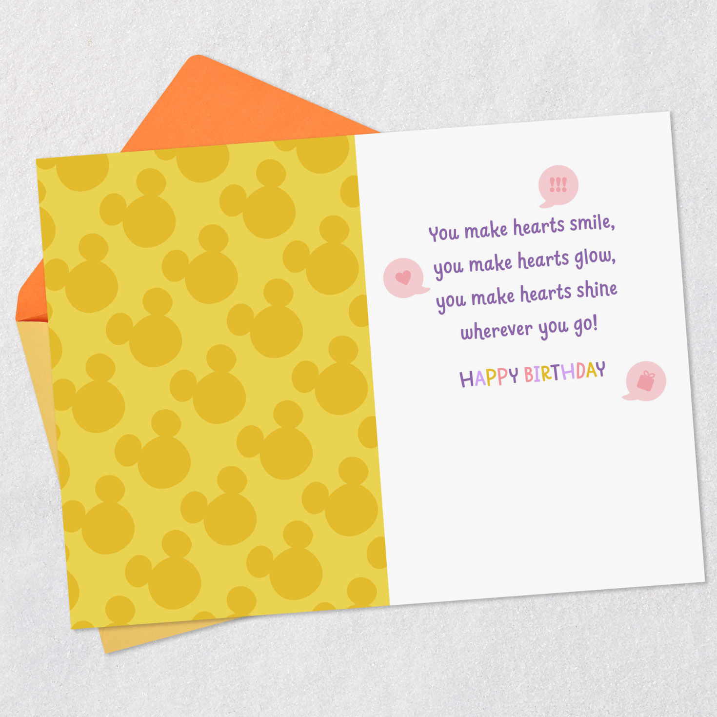 Disney Minnie Mouse Hello, Sunshine Kids Birthday Card Open card with envelope image number 3