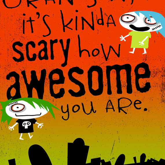 Scary How Awesome You Are Halloween Card for Grandson, , large image number 4