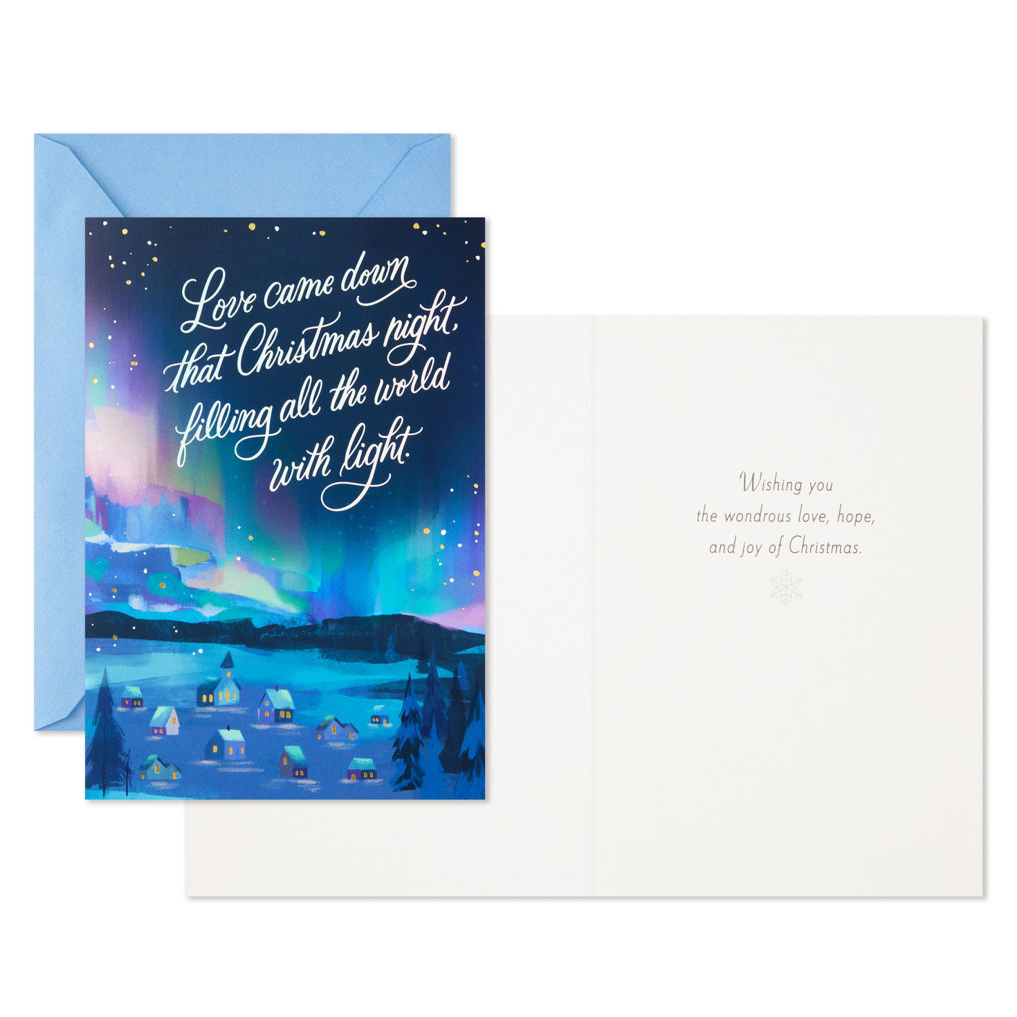 Northern Lights Boxed Christmas Cards Card Front with Sentiment image number 3