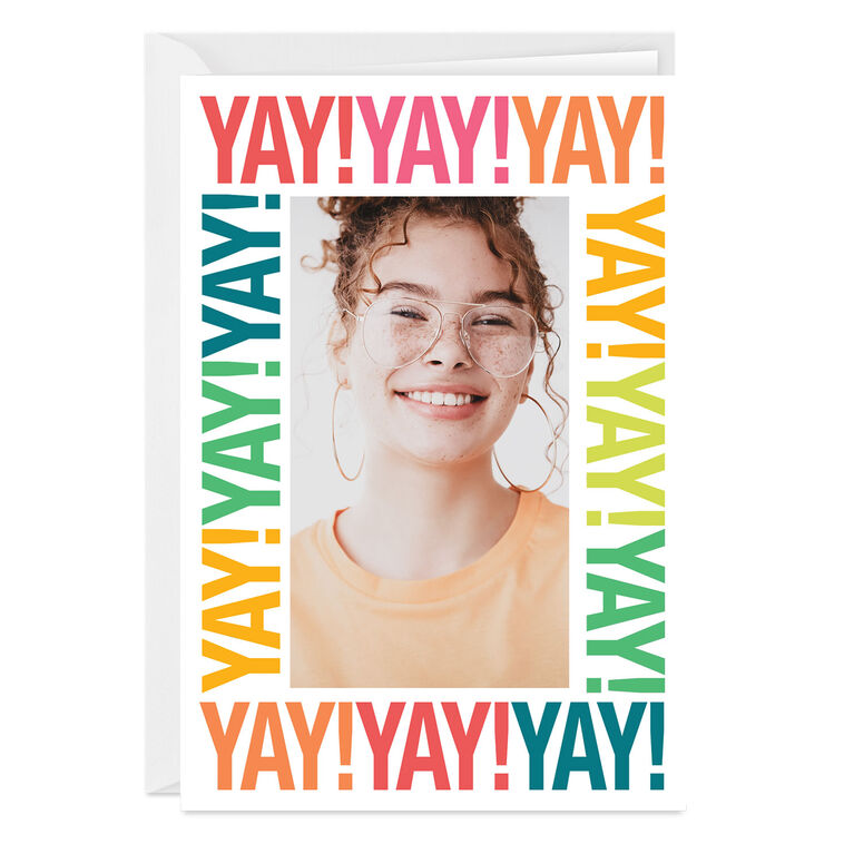 Personalized Yay! Celebration Photo Card