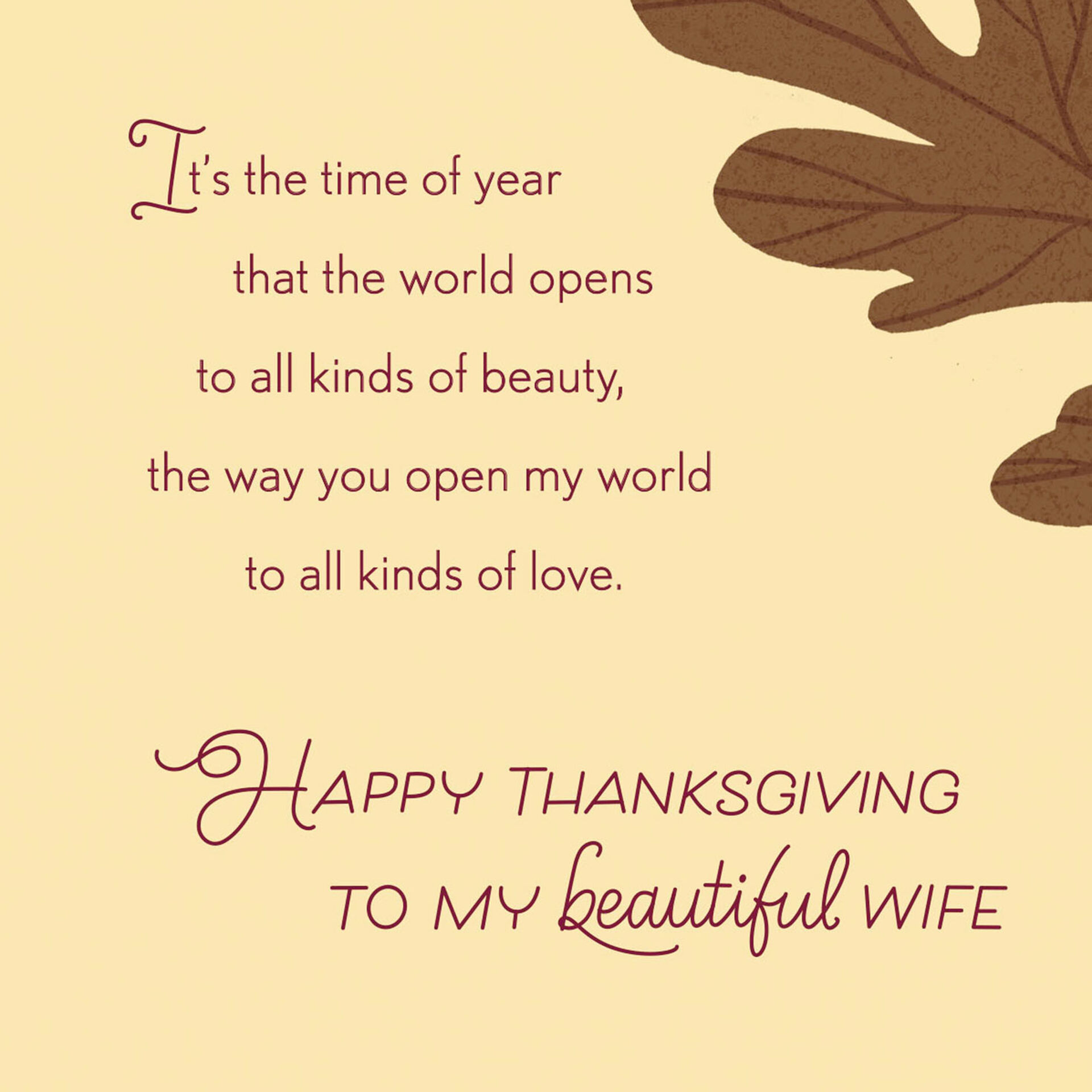 I Love You Thanksgiving Card for Wife - Greeting Cards - Hallmark