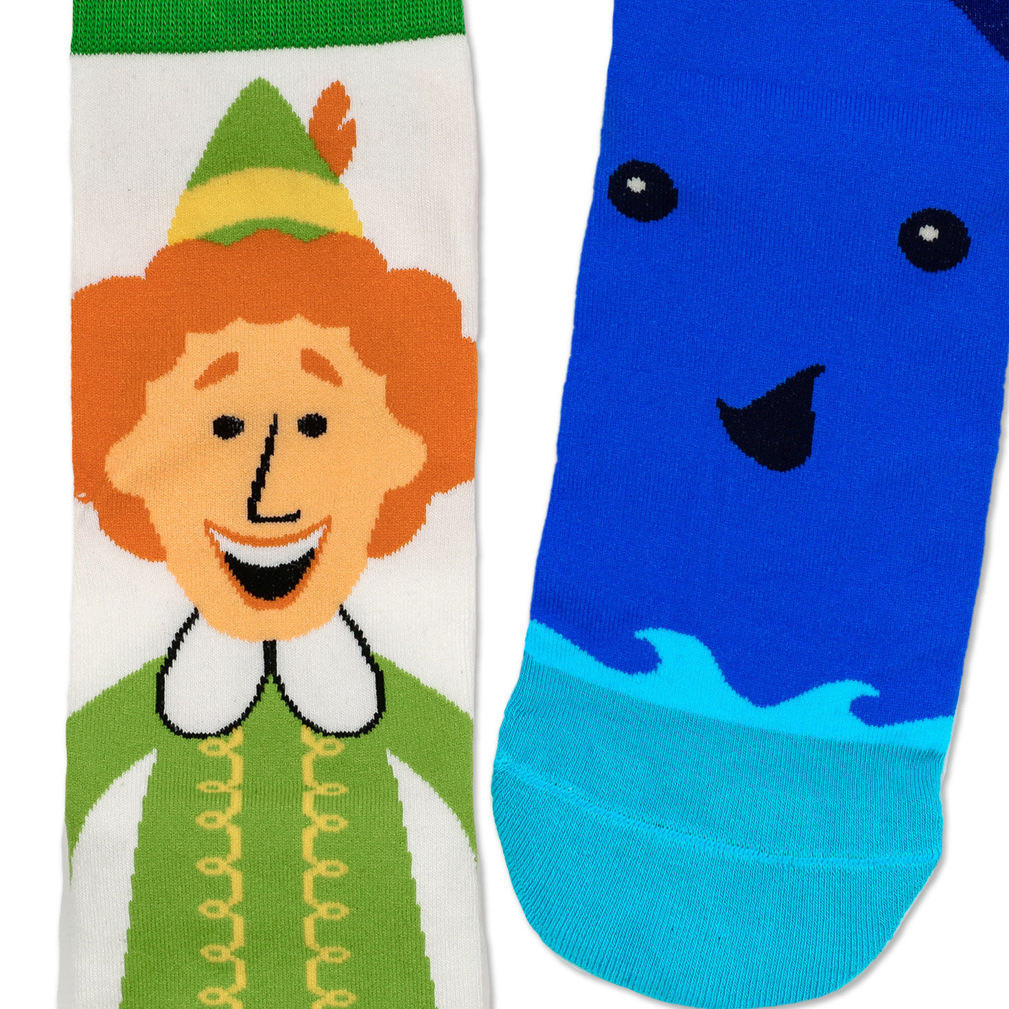 Buddy the Elf and Narwhal Christmas Socks upclose view image number 3