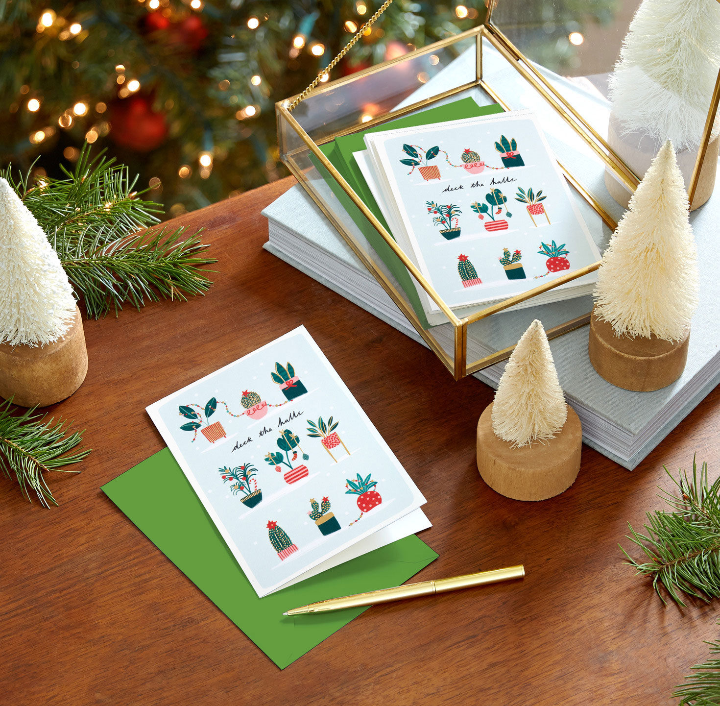 Holiday Trimmed Plants Packaged Christmas Cards, Set of 5 for only USD 5.00 | Hallmark