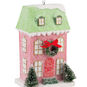 Set of 3 Festive Houses Christmas Ornaments upclose view image number 5