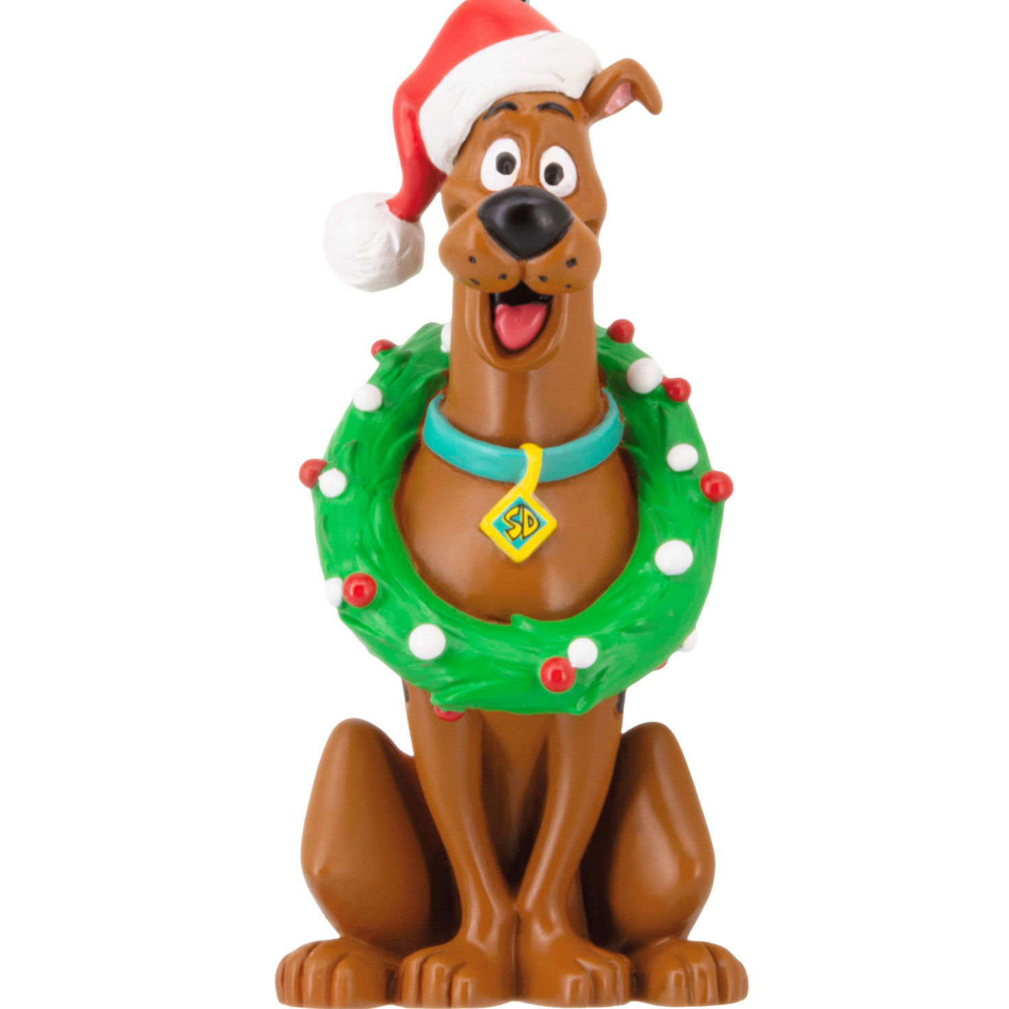 Scooby-Doo With Wreath Christmas Ornament closeup view image number 5