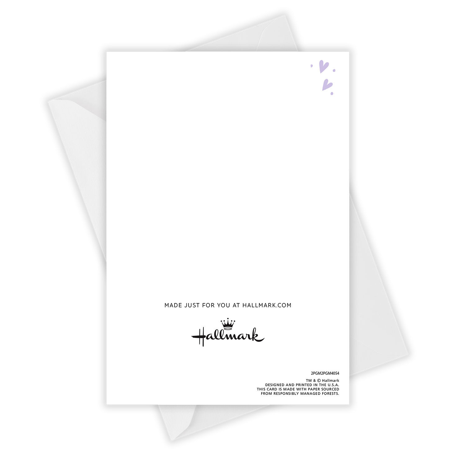 Script on Purple Personalized Care Card Open Card with Envelope indicating personalization image number 4